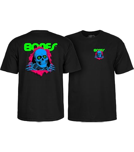 Amazon.com: Powell Peralta Skateboard Skeleton T-Shirt, Black