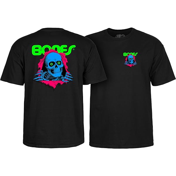 Amazon.com: Powell Peralta Skateboard Skeleton T-Shirt, Black