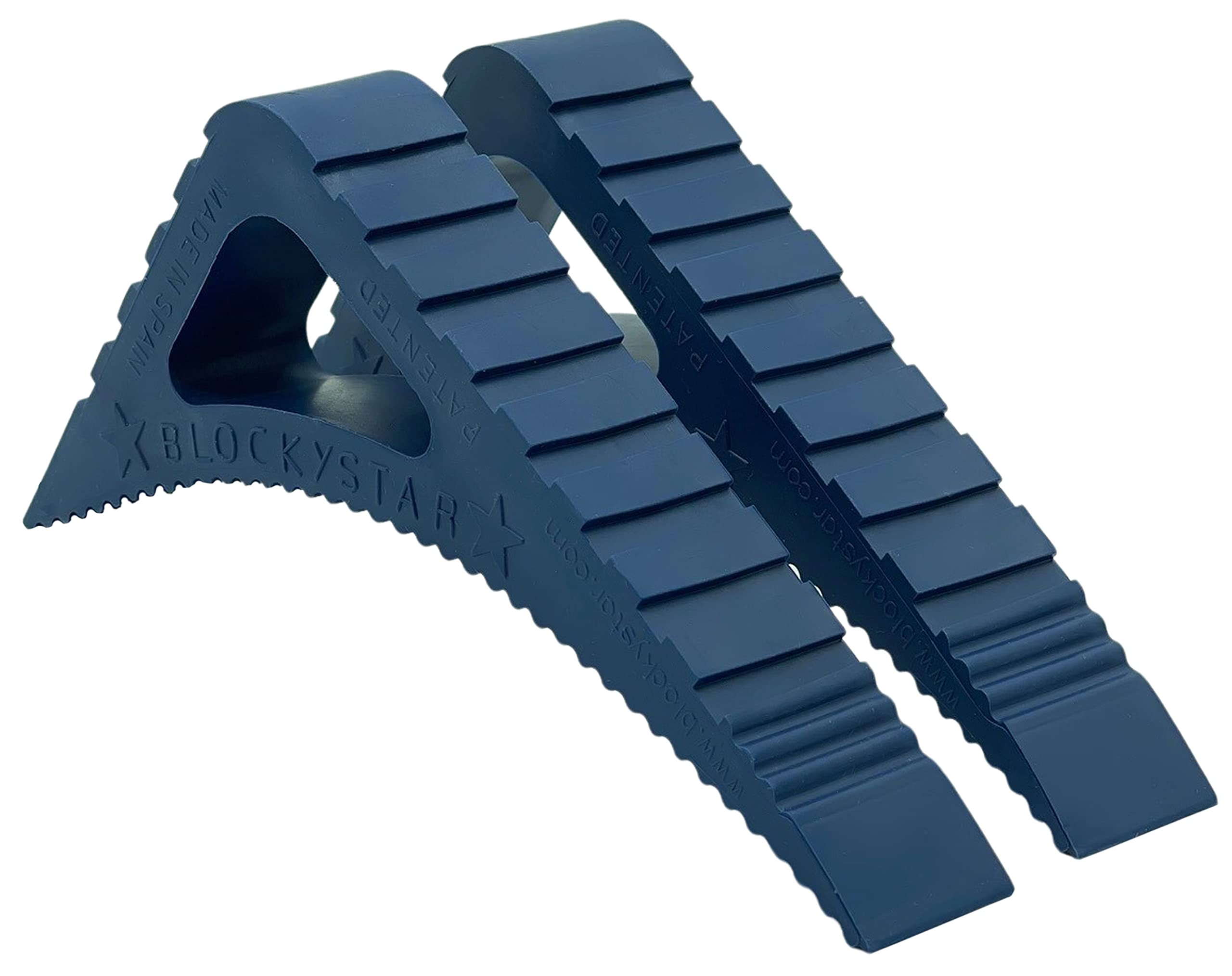 Pekasa Door Stopper and Window Stopper, Award Winning Design Heavy Duty Rubber Door Stops, Works on Any Floor Surface and Any Door Type, Door Wedge Stop in Modern Stylish Colors (Dark Blue, 2 Pa