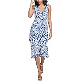 Rachel Roy Womens Floral A-line Dress, Blue, 8