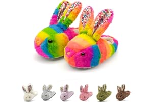 XINLANLIN Toddler Slippers Girls Boys Bunny Slippers, Cute Soft Plush Anti-Slip House Kids Girls Slippers Rabbit Warm Winter Slippers for Indoor Outdoor