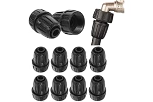 RF REENFAYA 10PCS 1/2 Inch Drip Irrigation Tubing Kit with 3/4 Inch Pipe Thread Faucet Adapter, No Leakage, Easy to Install, 