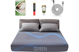 Jecanori Grounding Sheets Queen Size, Earthing Grounded Fitted Bed Sheets, 95% Organic Cotton + 5% Pure Silver Fiber, Bed Grounding Kit with grounding Cord & Tester, for Improved Sleep & Wellness