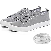 Canvas Shoes for Women Casual Low Top Sneakers Fashion Womens Tennis Shoes with Extra Laces