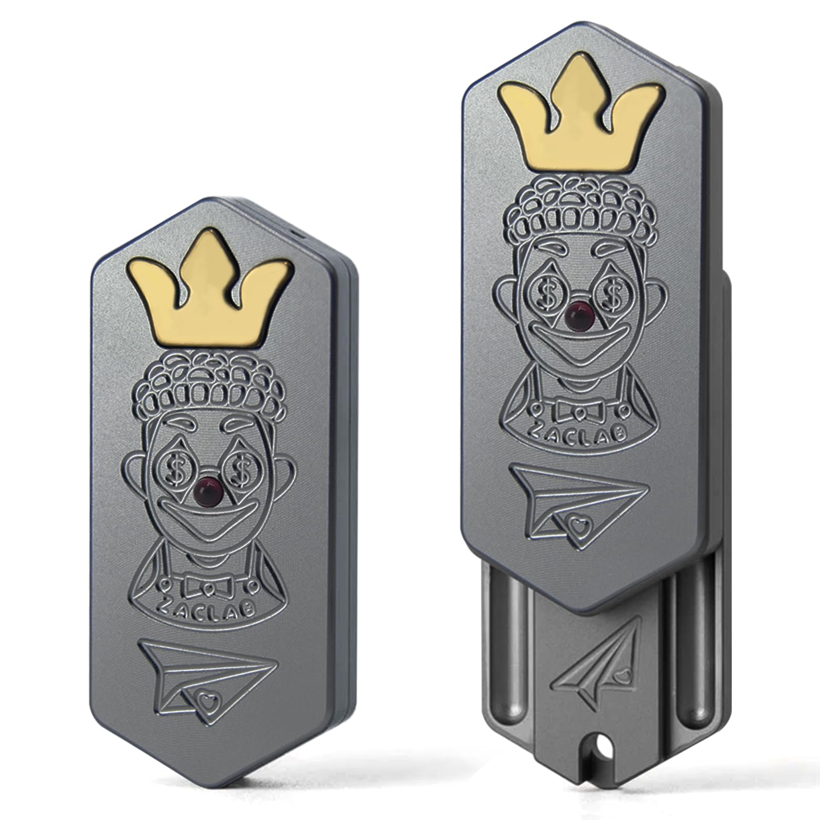 HIDEDC Plane Fidget Slider, Aluminum Mechanical Fidget Slider EDC Fidget Toys Adults Stress Relief Toy Gadgets for Men, Executive Desk Toy for Keep Focus & Anxiety Relief (Grey)