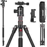 NEEWER 77 inch Camera Tripod Monopod for DSLR, Phone with 360° Panoramic Ball Head, 2 Axis Center Column, Arca Type QR Plate,