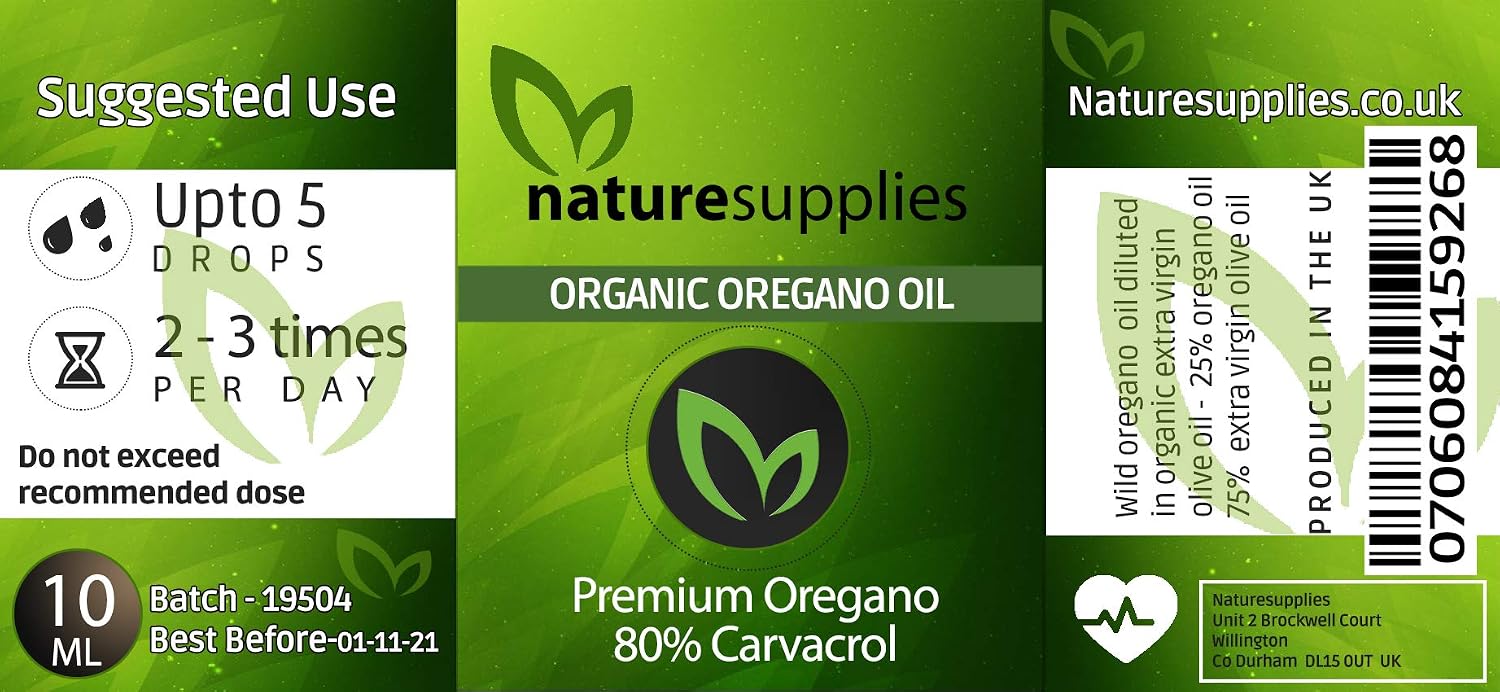 Oregano Oil 10ml, 80% Plus Carvacrol, Mediterranean Wild Oregano Oil, Steam-Distilled Essential Oil, Oil Oregano, Made in UK - Image 3