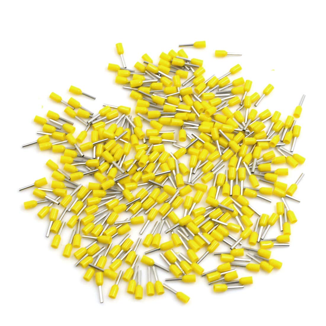 sourcing map 300pcs Yellow Copper AWG 20 Wire Crimp Insulated Ferrules Terminal