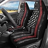 Bulopur American Flag Car Seat Covers for Front