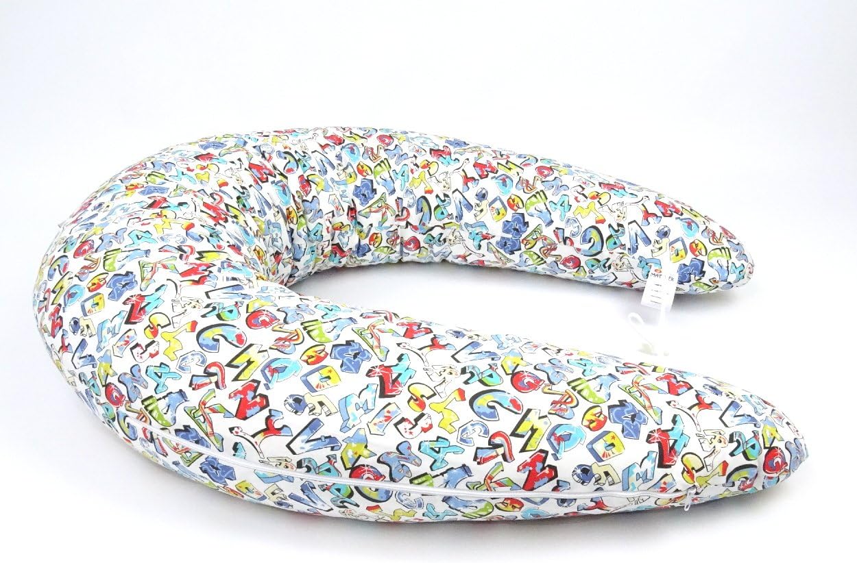 XXL Pillow, Side Sleeper Pillow, 210 cm, 100% Cotton, Washable at 40 °C Cot Cover (Different Prints & Colours)