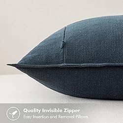 MIULEE Decorative Linen Pillow Covers 16x16 Inch
