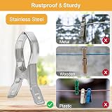Coideal 10 Pcs Metal Pool Clip 5.5 Inch Stainless Steel Towel Clips Windproof view 5