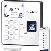 TimeRalo Cloud Time Clock for Small Business, 3-in-1 Mode, Remote Access | Fingerprint Attendance System with Smart Scheduling, Overtime &amp; Lunch Rules, Auto Report, 10 Cards, 2.4G WiFi, No Monthly Fee