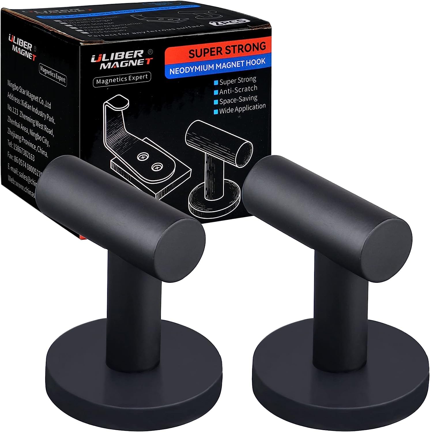 ULIBERMAG Strong Neetik Heavy Rubber Coated Metal Hooks for Hanging, Door, Grill, Fridge, Locker, Neodymium Magnetic Hooks for Towels