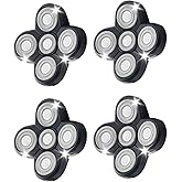 Fre*Bird 4PCS 5 Head Shaver Replacement Blades for Bald Men, Electric Head Hair Shaver (Black/4PCS)