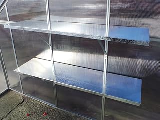 Wandregal für Gewächshaus Duo Hängeregal 120x30 cm für Treibhaus Pflanzenhaus Regal Ablage (2 Stück - 120x30)