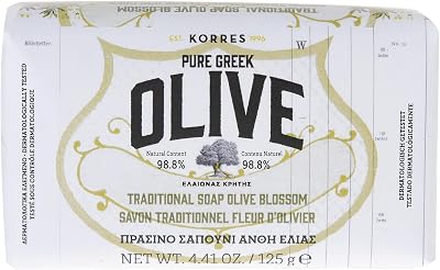 KORRES Pure Greek Olive Soap Natural Olive Blossom Vegan 100g Body Face Cleanser