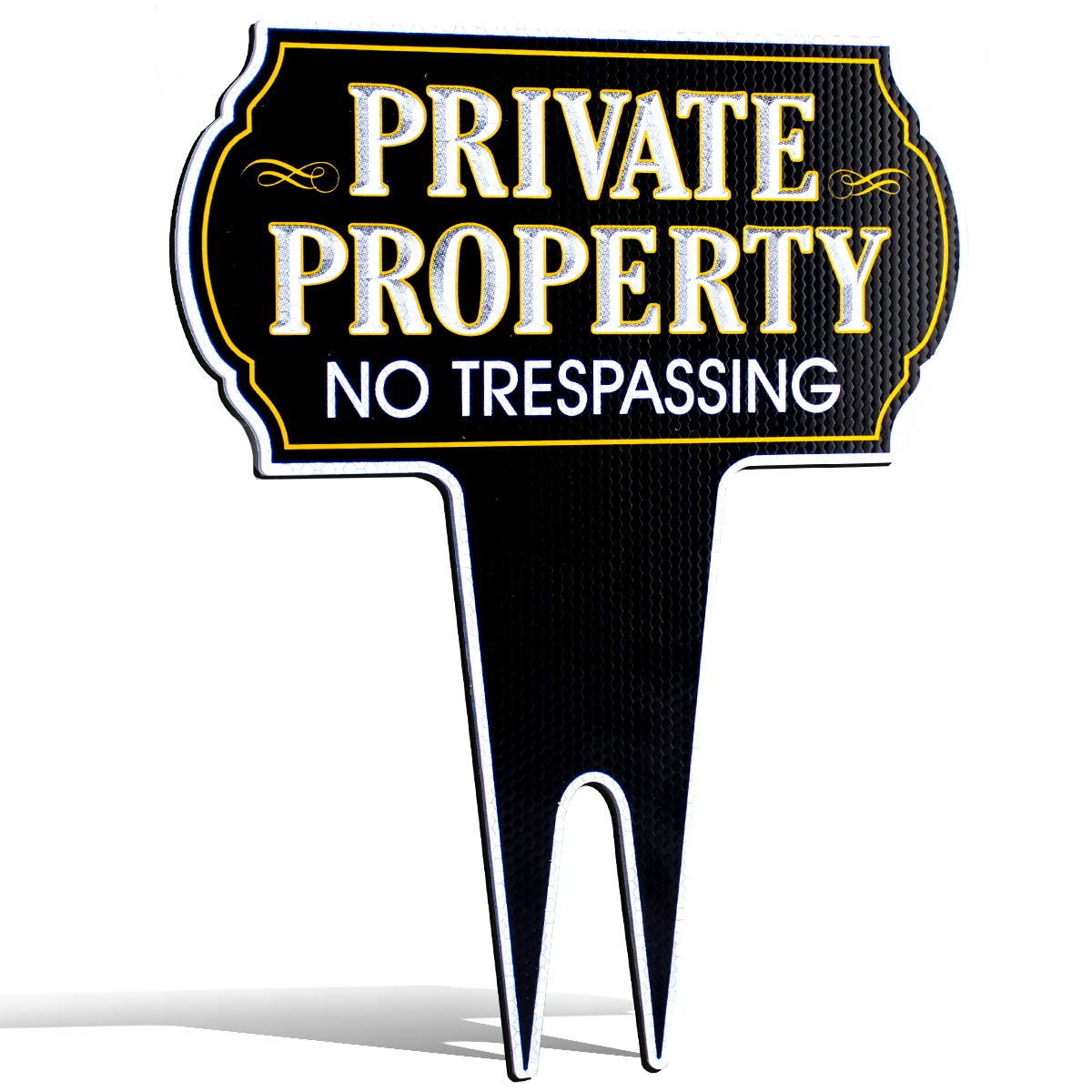 Photo 1 of Signs Authority Metal Yard Sign -- Private Property No Trespassing Sign - Durable Heavy Duty Dibond Aluminum - Protect your Home, Safety and Privacy Warning Sign 15 X12"