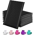 GSSSUSA Bubble Mailers 6x10 Inch 25 Pack Padded Envelopes Usable Size 6x9 Inch Shipping Envelopes Self Seal Small Packaging Shipping Bags for Mailing Jewelry, Small Business, Black