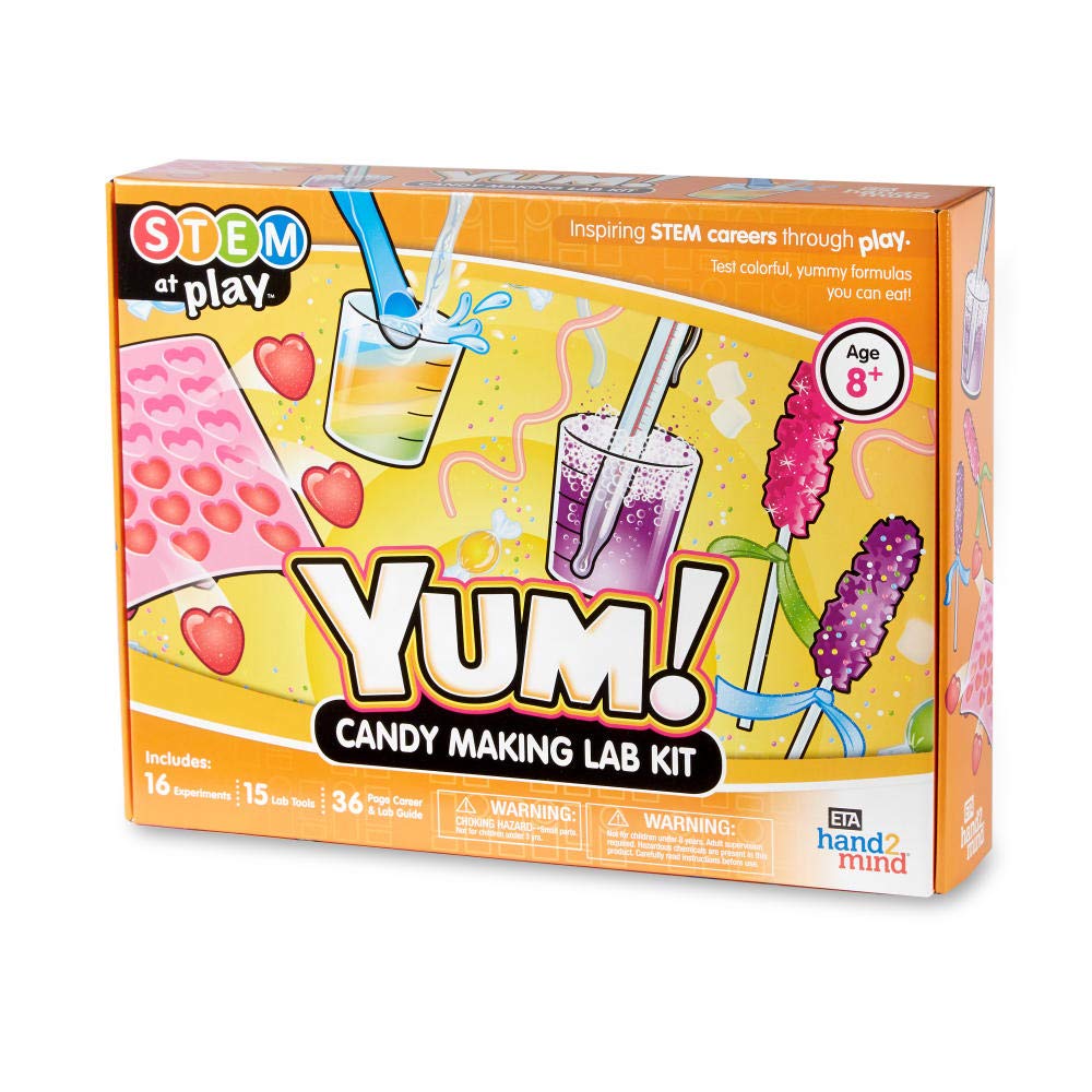 hand2mind YUM! Candy Making Science Kit For Kids (Ages 8+) - Build 16 STEM Chemistry Experiments and Activity Set | Make Yummy Candy, Gummy Worms & More | Educational Toy | STEM Authenticated