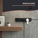 Wolf Power 4 Way Extension Lead 2m UK Plug Wall Mountable Black view 8