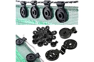 Morekfly Shade Cloth Clips, 20Pack Black Heavy Duty Lock Grip Plastic Clamp for Garden Netting Sun Shade Net