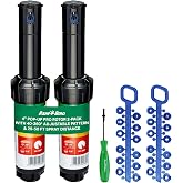 Rain Bird 5000 Rotor with Nozzle Tree 2 Pack + Rotor Screwdriver Tool | (5000RCTREE) + (CPRTOOL) 3/4 inch Inlet for Water Efficient 4 inch Pop Up, Adjustable 40 - 360 Degree Arc &amp; 25 - 50 ft Radius
