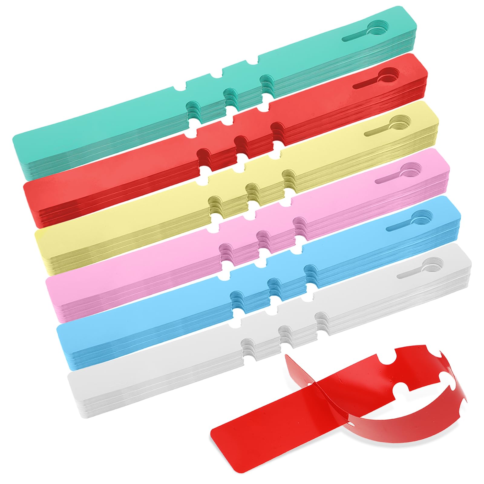 120 Pcs Tree Tags, 6 Colors Plastic Plant Labels Wrap Around Tree Tags, Hanging Adjustable Nursery Labels for Outdoor Waterproof Plant Markers