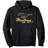 Ford Mustang Pony Script Logo Pullover Hoodie