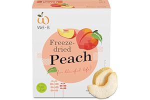 Wel-B Freeze Dried Fruit Snacks, Fresh Peaches Freeze Dried to a Healthy, Crispy Texture While Retaining Natural Flavor and Nutrition, No Added Sugar or Preservatives (1.06oz)