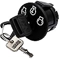 HD Switch Ignition Key Switch 077-8076-00 for Bad Boy Mowers Pup ZT Lightning MZ AOS CZT Outlaw Extreme Maverick BadBoy - Includes 2 Keys & Free Carabiner HD Switch