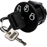 077-8076-00 Ignition Switch w/Premium Soft-Grip Key for Bad Boy Mowers | Pup ZT Lightning MZ AOS CZT Outlaw Extreme Maverick 3-Position Includes 2 Keys &amp; Starter Key Switch 042-9000-00