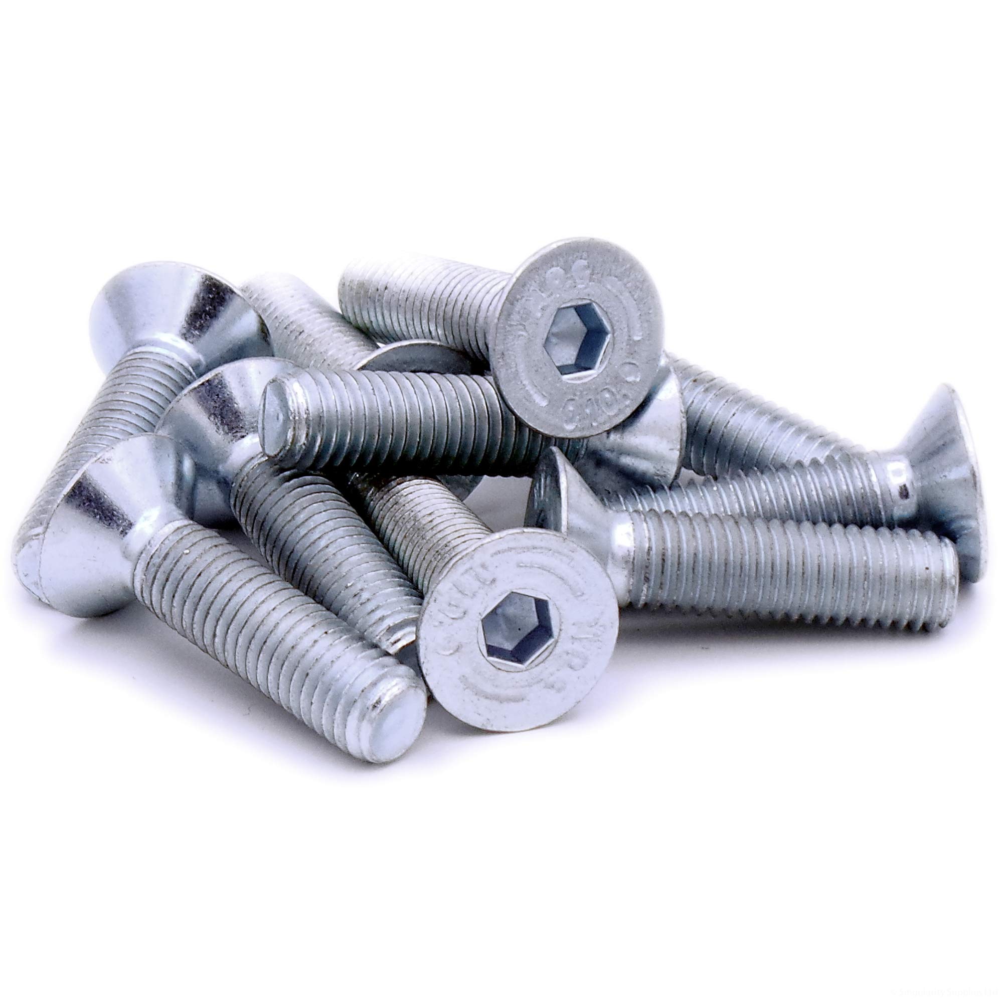 M8 (8mm x 10mm) Hex Socket Countersunk Machine Screw (Bolt) - Stainless Steel (A2) (Pack of 20)