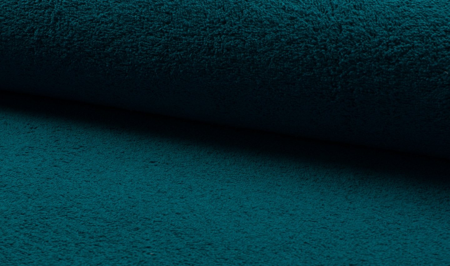 Double Sided Cotton Terry Towelling Fabric Material - Petrol, 1Mtr - 150cmx100cm — image 1