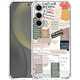 malegaon Bible Verses Case for Samsung Galaxy S24,Jesus Inspiring Quotes Sayings for Christian,Soft TPU Bumper Case Compatible with Galaxy S24