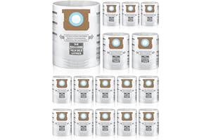 BUUFILCOO 16 PACK Vacuum Bags Compatible with Shop Vac 5-8 Gallon Dust Collection Bag Type H Double Layer Replace Part #90671 9067100 90661 906-61 9066100