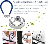 Gunwon 2 Pcs Bicycle Spoke Wrench Tool 6 in 1 Spoke Key Set Silver Blue view 6
