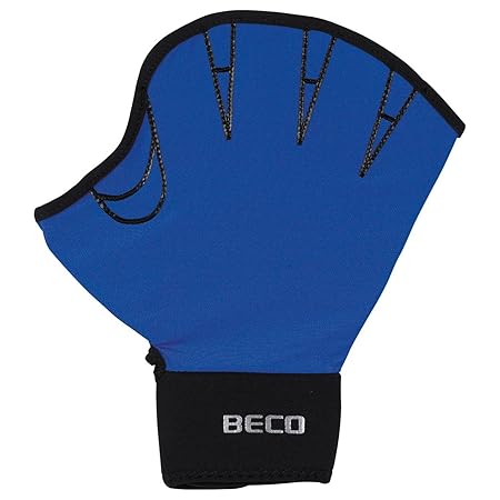 BECO Neoprenhandschuhe offen Schwimmhandschuhe Wasser Training blau L