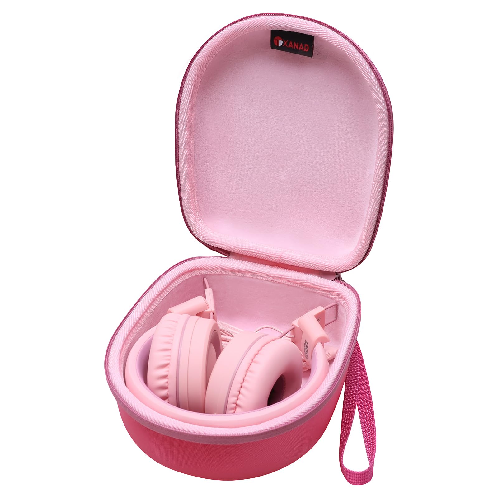 XANAD Kids Headphone Case for iClever/EarFun/IMYB/Olyre/Nabevi/PowerLocus/Belkin Wireless Foldable Kids Headphones (Rose)