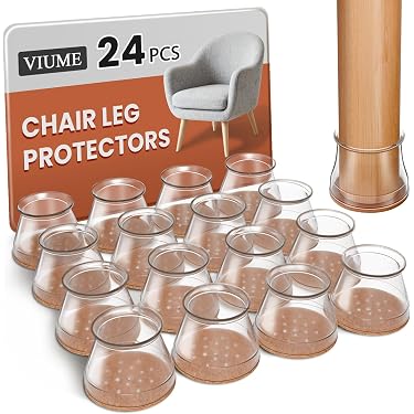 4-Pack Sponge Chair Leg Caps & Floor Protectors, Anti-Slip Furniture Feet Pads, Impact-Absorbing Covers For Table Legs, Chairs & Desks, Black