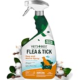 Vet's Best Flea &amp; Tick Home Spray for Dogs, Indoor Use, Cotton Spice, 32oz | Plant-Based Flea &amp; Tick Spray, Cotton Spice Scent, Kills Fleas &amp; Ticks on Contact, Indoor Home Treatment, Made in USA