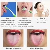 MR LION Tongue Brush Scraper 3 Pack - Fight Bad Breath - Blue Green Red view 3