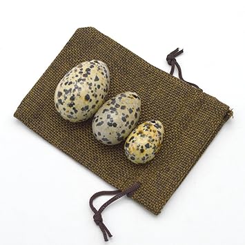 Amazon Com Spotted Stone Eggs Set Of 3 Massage Stones For