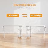 BEXEVUE L Shaped Corner Desk 120x70 cm White Computer Gaming Desk view 4