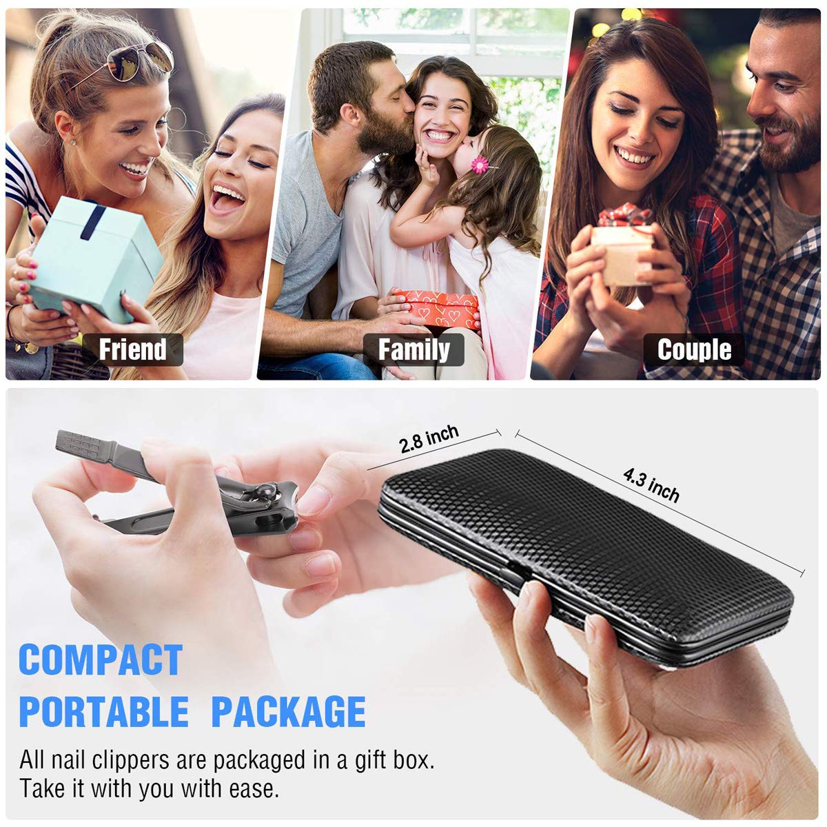 Manicure Kit Nail Clippers Set Stainless Steel Professional Pedicure Black 7 in 1 Grooming Kit Nail Scissors Cutter Ear Pick Tweezers Scissors Eyebrow Nail file for Man&Women gift (Red_7in1) : Beauty