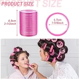 Thrilez 24 Pcs Hair Rollers Set 12 Rollers 12 Clips 48mm Salon Curlers view 2