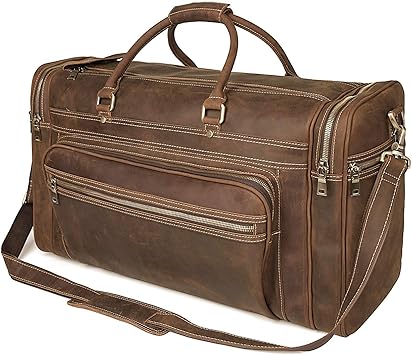 oversized leather duffle bag