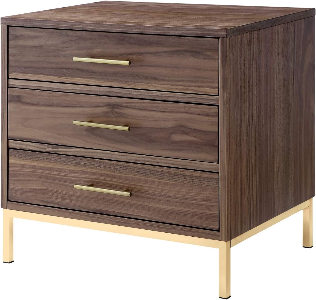 Home Garden Nightstands Nicole Miller Nightstand Bedside Table 2 Drawers Modern Furniture Mid Century Stbalia Ac Id