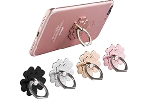 SKYii Cell Phone Ring Stand Finger Ring Holder 360 Rotation Phone Holder Ring Grip Compatible with Apple iPhone Samsung and Other Smart Phones or Phone Case 4-Pack