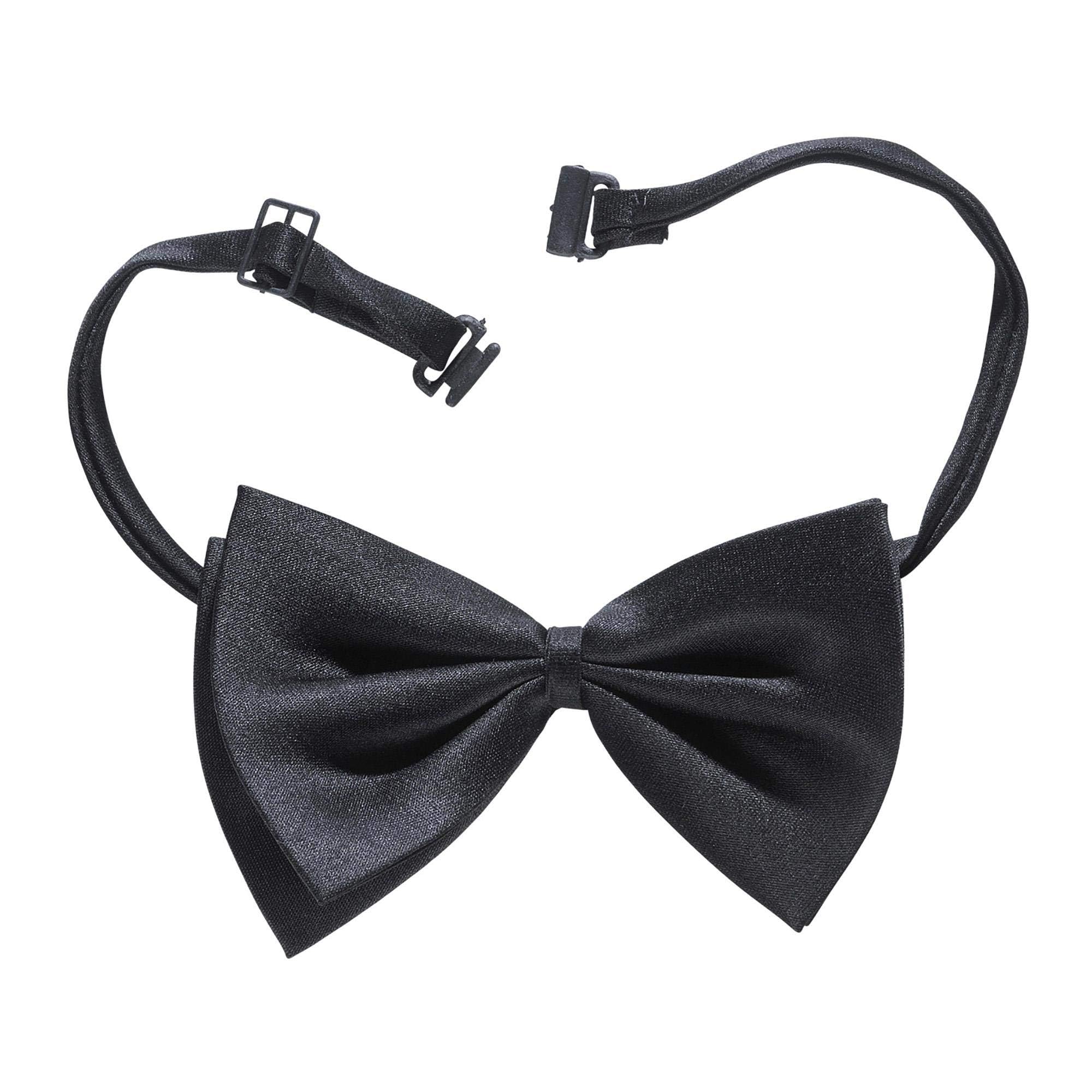 Bow Tie Adjustable Deluxe - Black Accessory for Dickens 17th 18th Century Fancy Dress